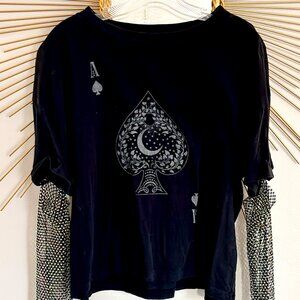 Free People Ace of Spades 2 fer tee